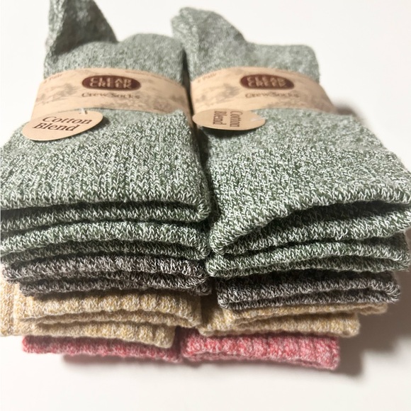 Clear Creek Woman’s Cotton Blend Crew Socks 8 Pairs  Shoe Size 5 to 9 NWT - Picture 5 of 7